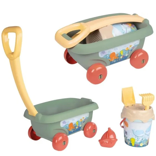 SMOBY LIFE ΚΑΡΟΤΣΑΚΙ ΠΑΡΑΛΙΑΣ ΜΕ ΚΟΥΒΑΔΑΚΙ ΚΑΙ ΑΞΕΣΟΥΑΡ