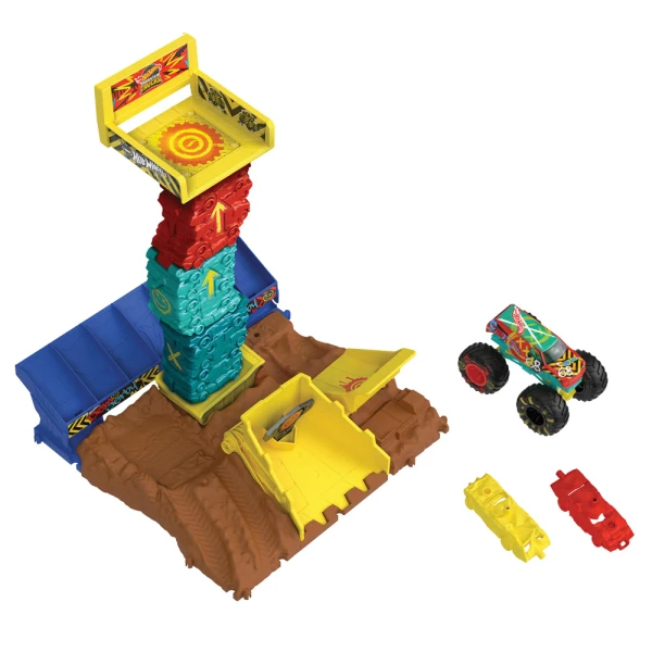 HOT WHEELS MT ARENA WORLD MEDIUM SETS - DEMO DERBY CAR JUMP CHALLENGE