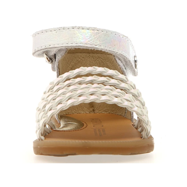 NATURINO KIDS SANDALS RUBINO IRIDESCENT WHITE-SILVER