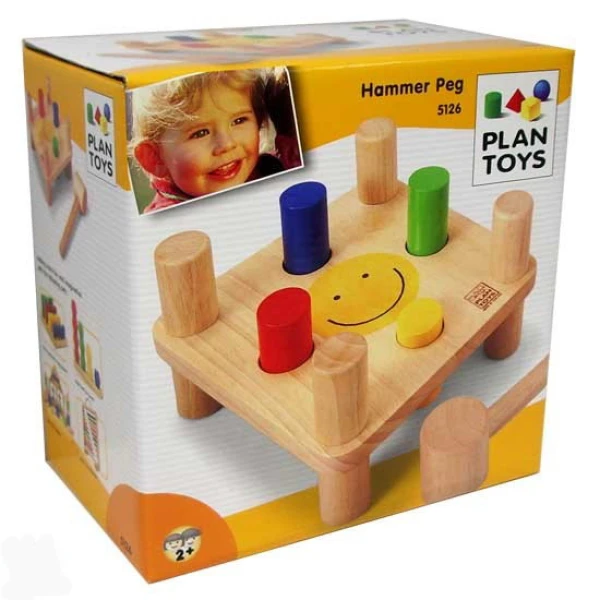 WOODEN GAME PLAN TOYS HAMMER PEG
