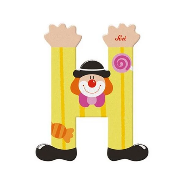 WOODEN LETTER Η CLOWN