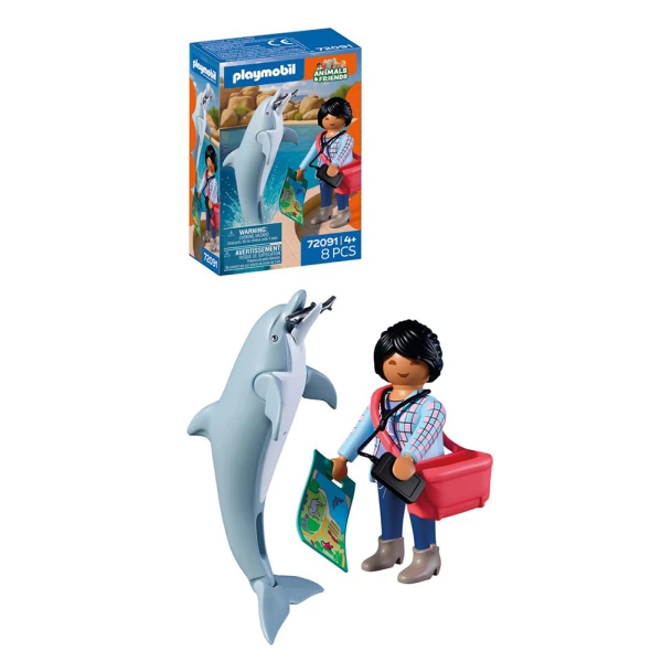 PLAYMOBIL ANIMALS & FRIENDS ΔΕΛΦΙΝΙ ΚΑΙ ΕΠΙΣΚΕΠΤΗΣ ΠΑΡΚΟΥ