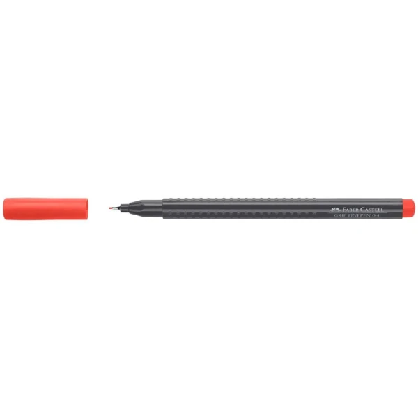 FABER-CASTELL MARKER GRIP FINEPEN 0.4mm RED ORANGE