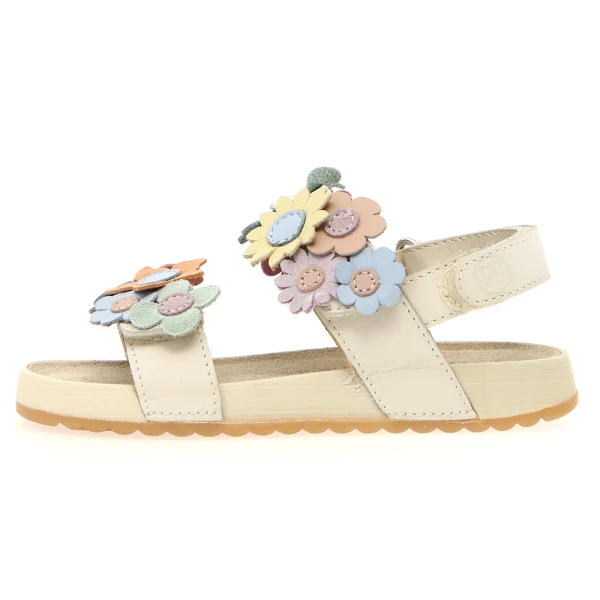 NATURINO KIDS SANDALS NUMEES CALF MILK MULTICOLOR