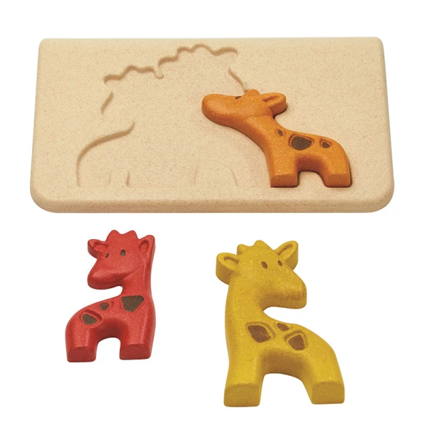 PLAN TOYS WOODEN PUZZLE WITH GIRAFFE