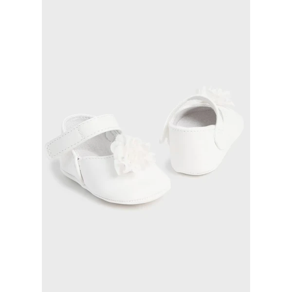MAYORAL MARY JANE SHOES FLOWER WHITE