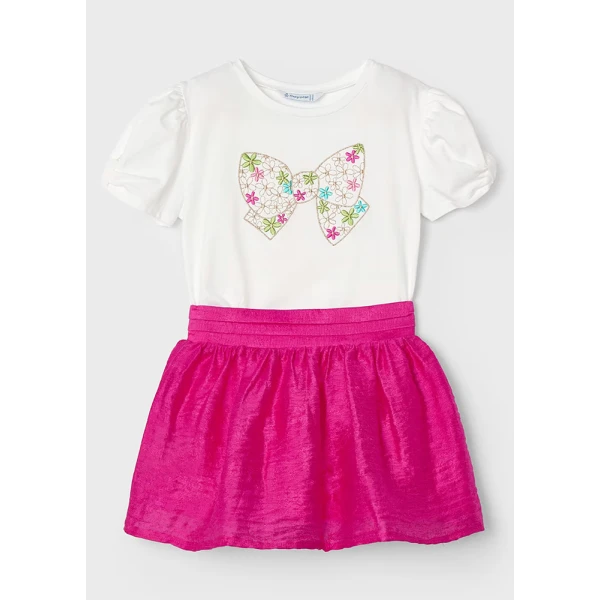 MAYORAL SET SKIRT FUCHSIA