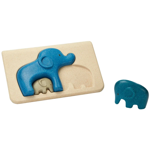PLAN TOYS WOODEN PUZZLE WITH ELEPHANT