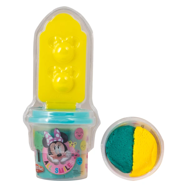 AS DOUGH POT WITH 2 DOUGH COLORS AND 3D CAP FOLDABLE CUTTER 100GR FOR AGES 3+