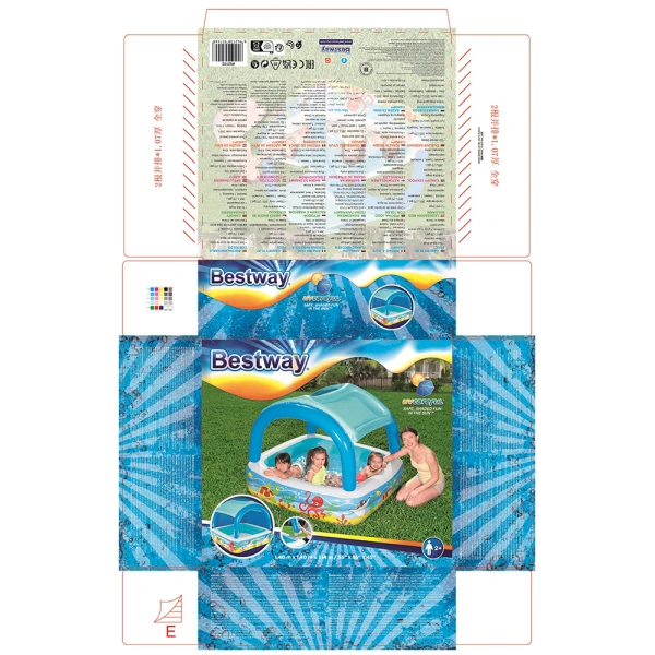 BESTWAY CANOPY PLAY POOL 140X140X114 cm 