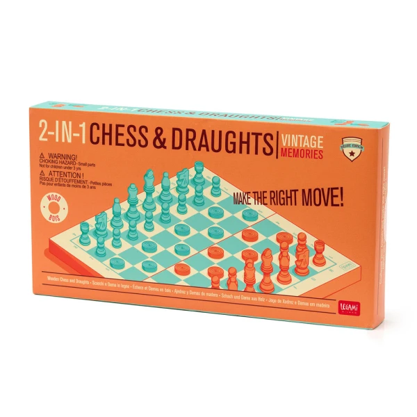 LEGAMI 2-IN-1 CHESS AND DRAUGHTS