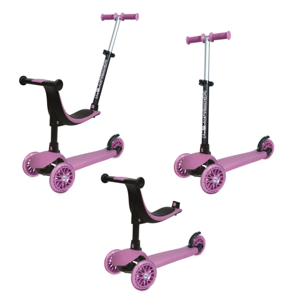 SHOKO KIDS SCOOTER CONVERTIBLE 3 IN 1 PINK FOR AGES 12+ MONTHS