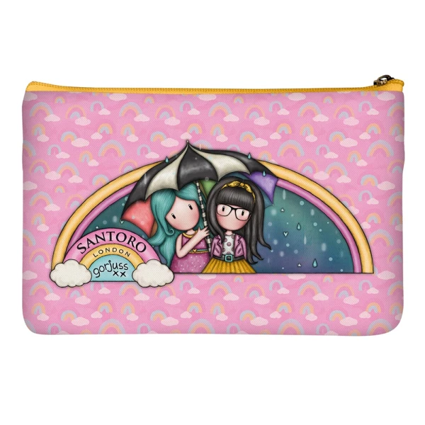 GORJUSS SANTORO FLAT PENCIL CASE BE KIND TO EACH OTHER