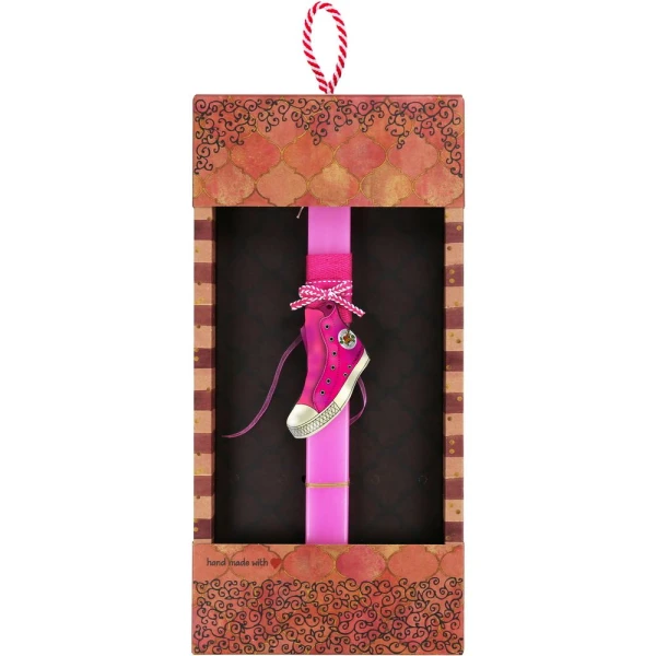 SYNCHRONIA HANDMADE CANDLE 30 cm BASIC - SNEAKER PINK