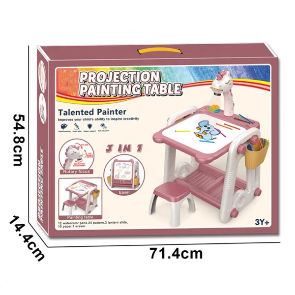 DESK-EASEL-PROJECTOR 3 IN 1 PINK