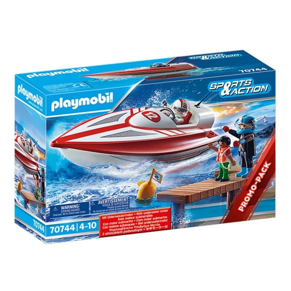 PLAYMOBIL SPORTS AND ACTION SPEED BOAT WITH MOTOR