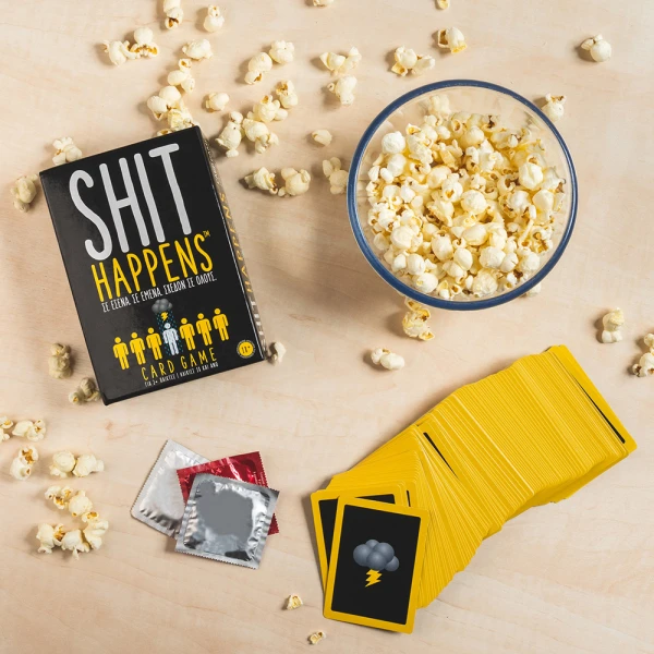 AS GAMES BOARD GAME SHIT HAPPENS FOR AGES 18+ AND 2+ PLAYERS