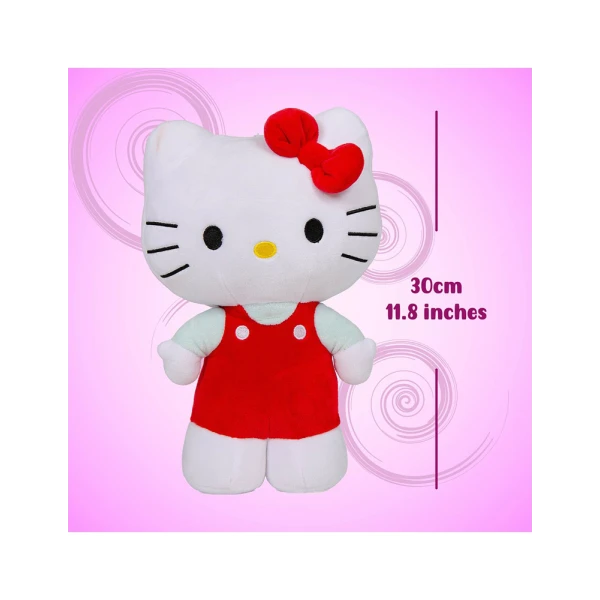 PLUSH 30 cm STANDING HELLO KITTY - 2 COLOURS