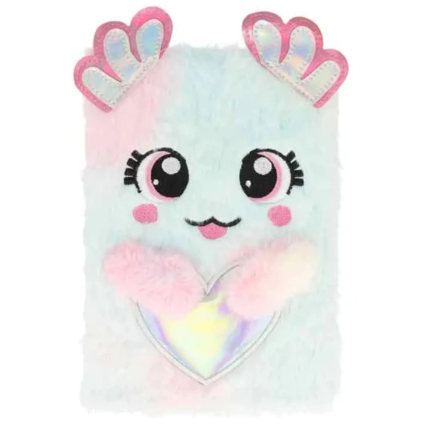 PLUSH DIARY A5 CUTIES MULTICOLOR AXOLOTL