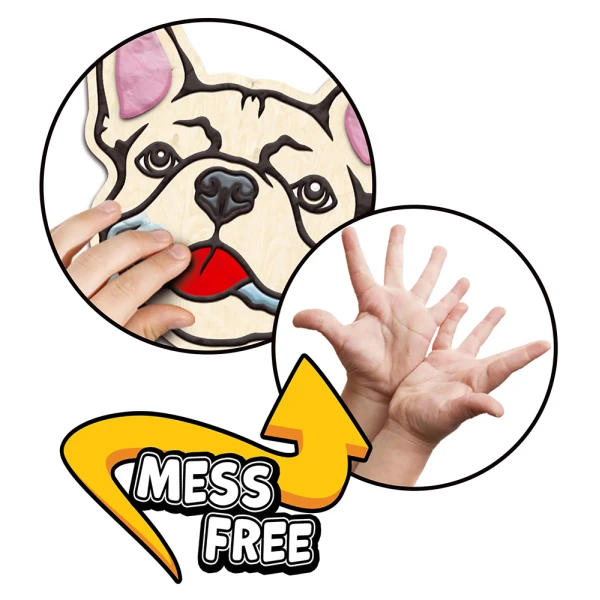 SPLAT PLANET MESS-FREE PAINT KIT WITH CLAY DOGS