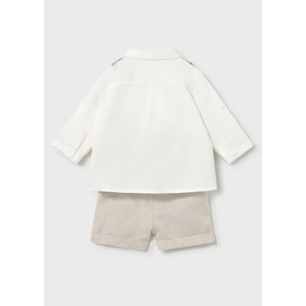MAYORAL SET PANTS SHORT AND VEST WHEAT