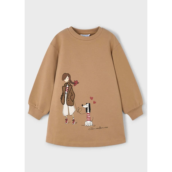 MAYORAL DRESS SWEATSHIRT CAMEL 