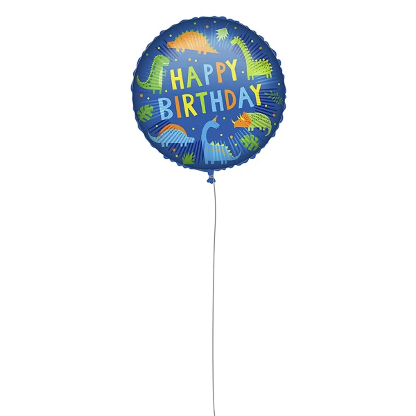 BALLOON HAPPY BIRTHDAY DINO FOIL 46 cm