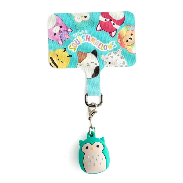 SQUISHMALLOWS UNIVERSAL MOBILE CHARM WITH CONNECTION PAD - WINSTON THE OWL