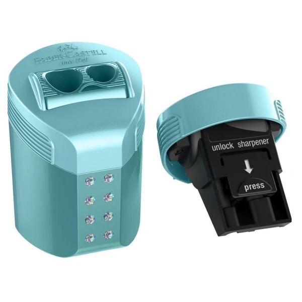 FABER-CASTELL ROLL-ON DOUBLE SHARPENER METALLIC COLOURS COSMIC - 3 COLOURS