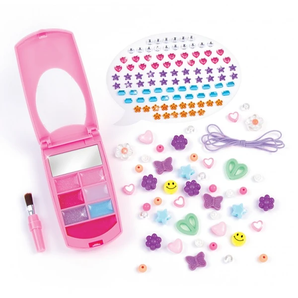 MAKE IT REAL SET FLIP PHONE LIP GLOSS AND DIY LANYARD