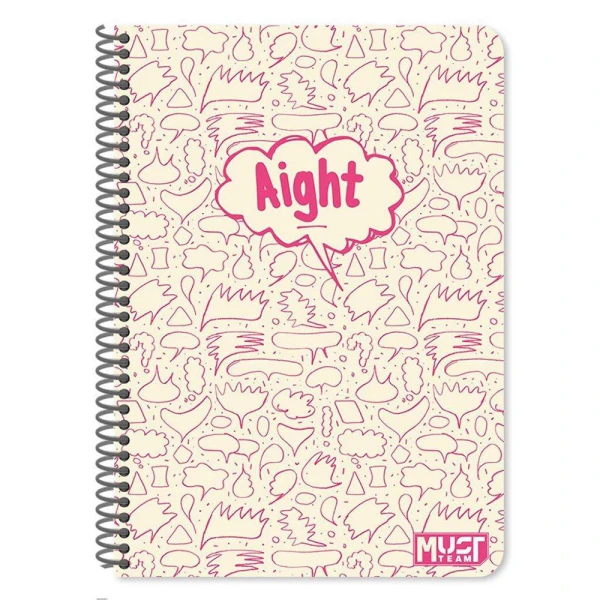 MUST TEAM SPIRAL NOTEBOOK A4 3-SUBJECT 90 SHEETS – QUOTES (4 DESIGNS)