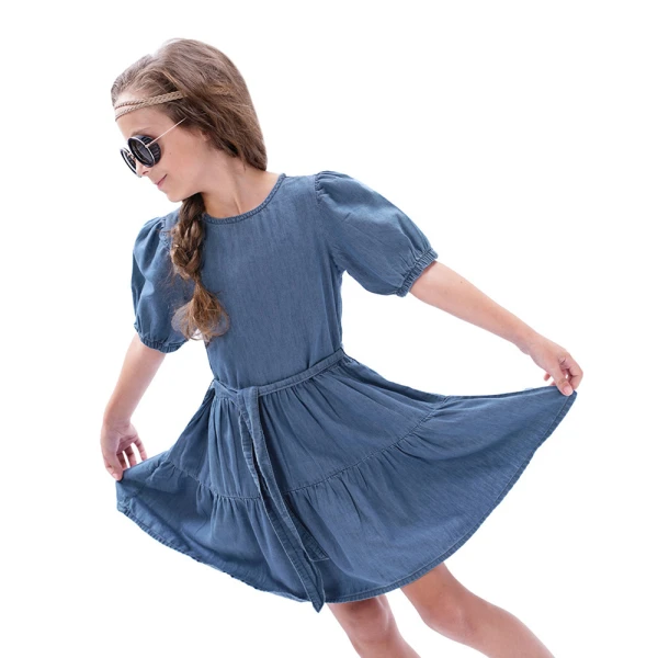 ENERGIERS GIRL\'S DRESS BLUE DENIM