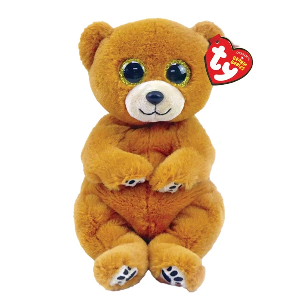 TY BEANIE BELLIES PLUSH DUNCAN BROWN BEAR 15 CM