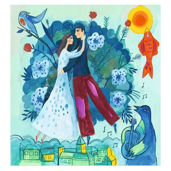 DJECO INSPIRED BY MARC CHAGALL - PAINTING WITH WATERCOLORS SURREAL