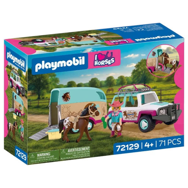 PLAYMOBIL I LOVE HORSES ΟΧΗΜΑ 4Χ4 ΜΕ ΤΡΕΪΛΕΡ ΜΕΤΑΦΟΡΑΣ ΑΛΟΓΟΥ