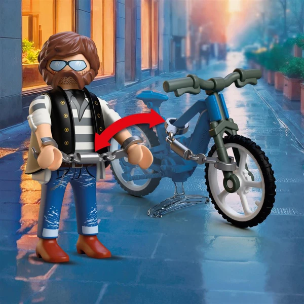 PLAYMOBIL ΑΣΤΥΝΟΜΙΚΟΣ ΚΑΙ ΚΛΕΦΤΗΣ ΠΟΔΗΛΑΤΩΝ