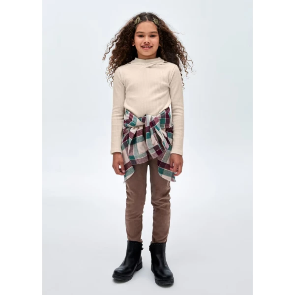 MAYORAL BLOUSE LONG SLEEVES CUT OUT BEIGE LIGHT