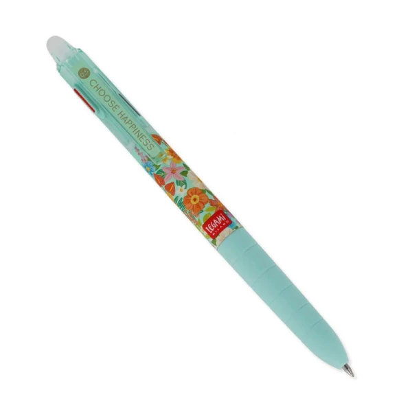 LEGAMI MAKE MISTAKES - 3-COLOUR ERASABLE GEL PEN - FLOWERS