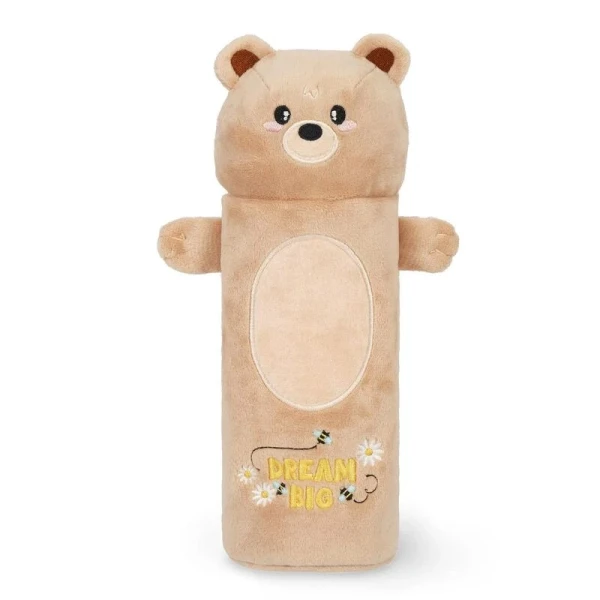 LEGAMI PLUSH PENCIL CASE SUPER SOFT - TEDDY BEAR
