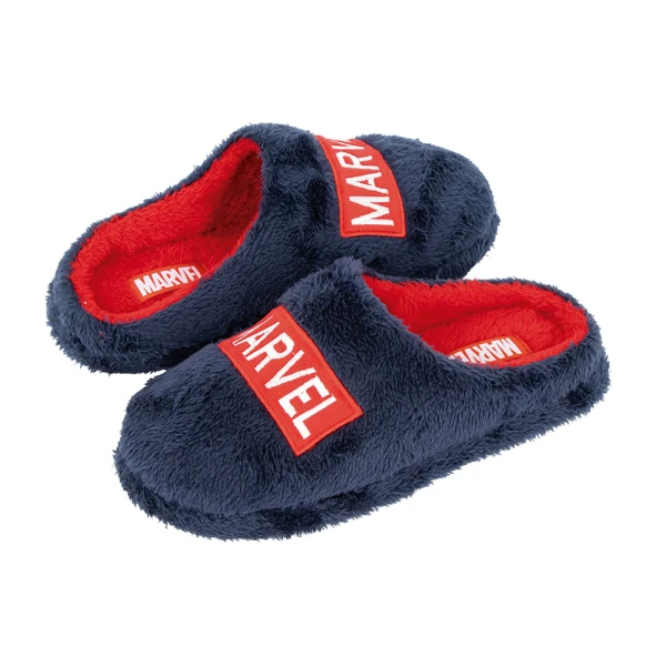 FURRY SLIPPERS WITH EMBROIDERY - MARVEL