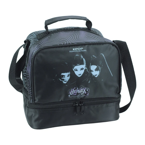 OVAL LUNCH BAG K-POP DEMON HUNTERS BLACK HUNTRIX