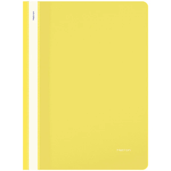 METRON PLASTIC FOLDER WITH FASTENER YELLOW