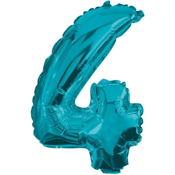 BALLOON BLUE FOIL 32 cm No 4