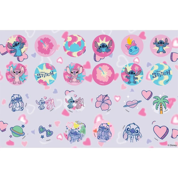DRAWING PAD 23Χ33 cm 40 SHEETS WITH STICKERS & STENCIL LILO & STITCH - 2 DESIGNS