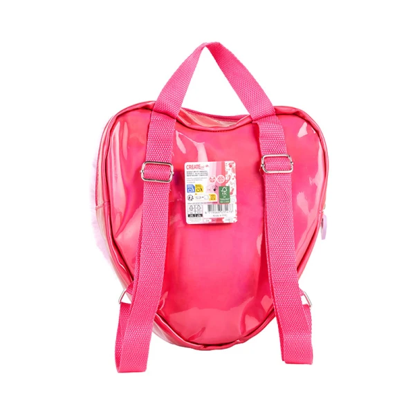 CREATE IT! FUZZY BACKPACK WITH MAKEUP SET PURPLE LOVE