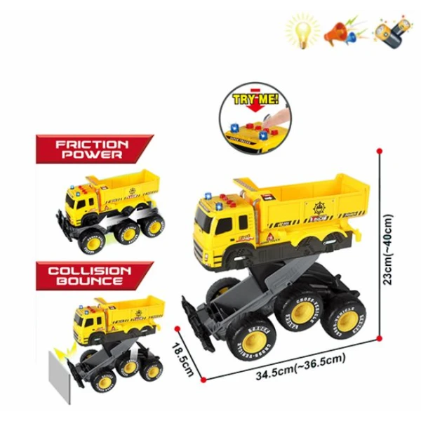 OVERSIZED DUMP TRUCK WITH LIGHTS AND SOUNDS