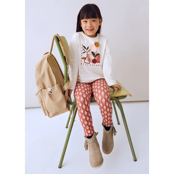 MAYORAL SET LEGGINGS PRINTED RED 