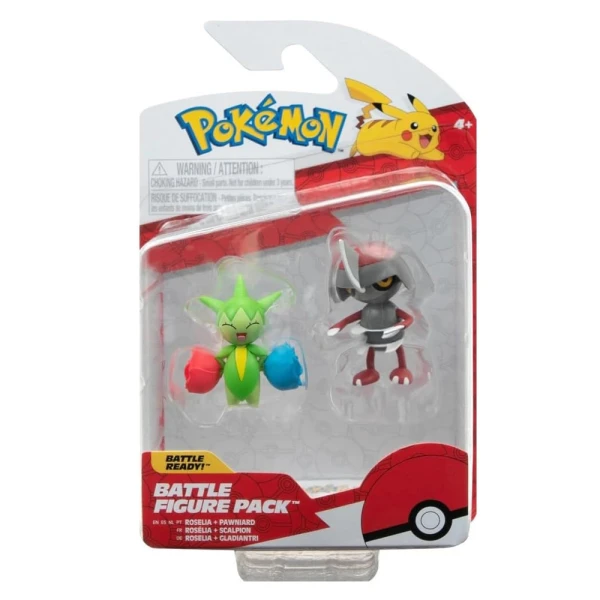 POKEMON W15 SET OF 2 FIGURES - ROSELIA AND PAWNIARD