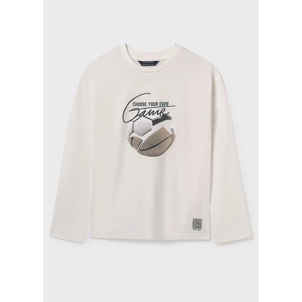 MAYORAL LONG-SLEEVE T-SHIRT CREAM 
