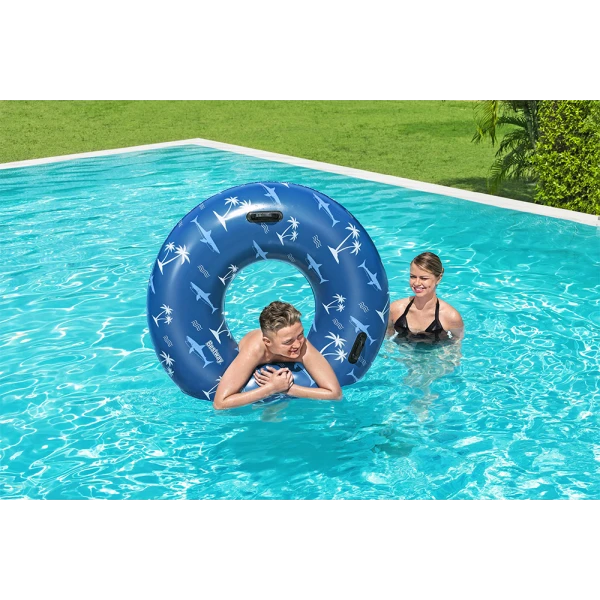 BESTWAY INFLATABLE SWIM TUBE 119 cm NAUTICAL BLUE